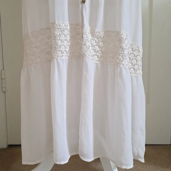 Altar'd State Womens Ivory Boho Crochet Lace Dress - Size Small - Picture 6 of 9